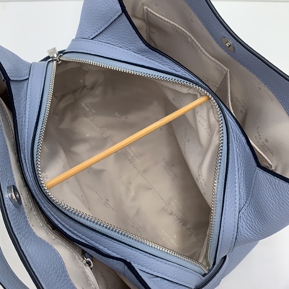 Leila Snake Embossed Medium Triple
Compartment Shoulder Bag Muted Blue
Multi - Picture 9 of 15